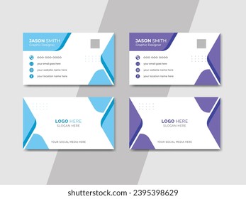 Corporate business card design, visiting card template any business property 