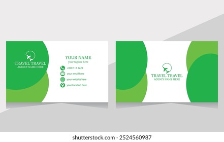 Corporate business card design with white background. 