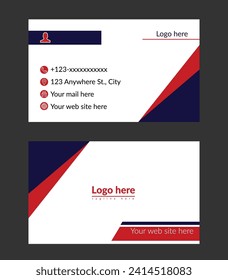 Corporate business card Minimal Individual Business Card Layout