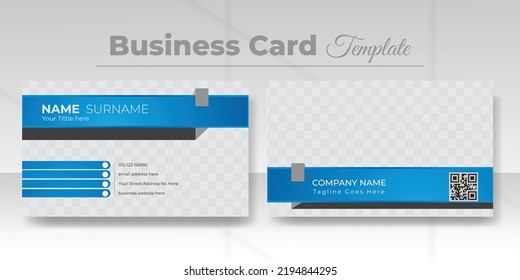 Corporate business card or personal identity template. Vector illustration and Stationery design.