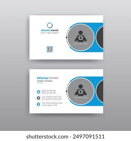 Corporate business card print template