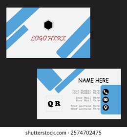 Corporate Business Card Print Template. professional corporate business card design template. Personal Visiting Card with company Logo.