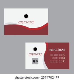 Corporate Business Card Print Template. professional corporate business card design template. Personal Visiting Card with company Logo.