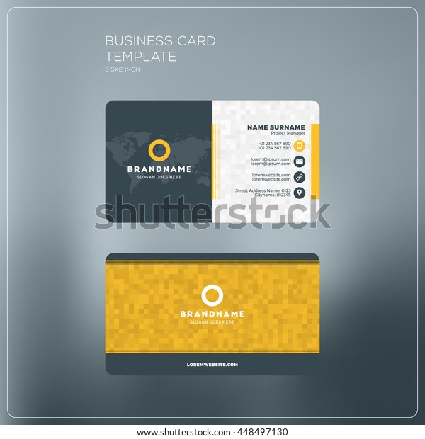 Corporate Business Card Print Template Personal Visiting Card With 