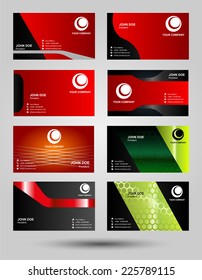Corporate business card set 
