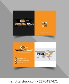 Corporate business card template or business card design