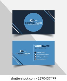 Corporate business card template or business card design