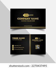 Corporate business card template or business card design