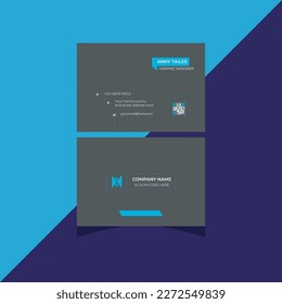 Corporate business card template design. size 3"x2" bleed 0.25"