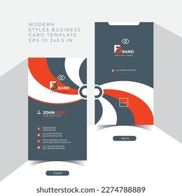 corporate business card template design, creative and clean business card vector illustration.