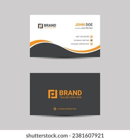 Corporate business card template design with modern
