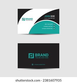 Corporate business card template design with modern