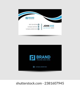 Corporate business card template design with modern