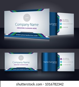 Corporate Business Card template layout background vector illustration color