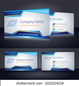 Corporate Business Card template layout background vector illustration color