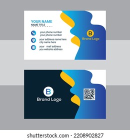 Corporate business card template, new modern business card print templates 
Double-sided creative design. Horizontal Vector illustration Personal Clean visiting card , Clean professional business