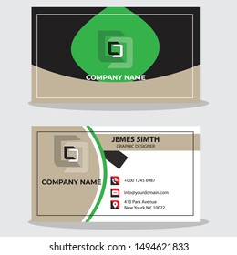Corporate Business Card Template Vector 
