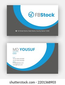 Corporate Business Card Template Vector File For Print.
Business Card Template.