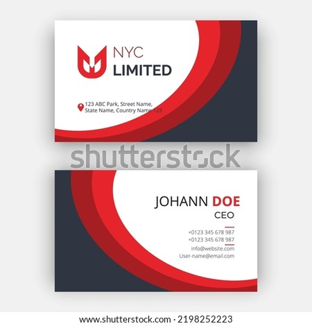 Corporate Business Card Template Vector File For Print
Business Card Template
