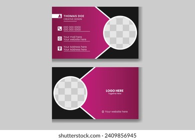 Corporate business card template or visiting card