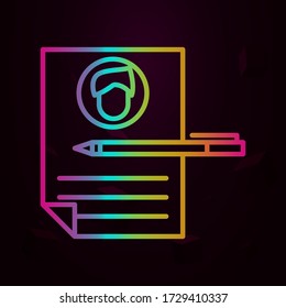 Corporate and business, career, cv, employee, job, resume nolan icon. Simple thin line, outline vector of Corporate and business icons for ui and ux, website or mobile application