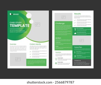 Corporate business case study Booklet Template Layout Design, case study cover poster leaflet 3 in 1 design. bundle, 3 in 1, a4 template, case study booklet layout template with minimal design vector 