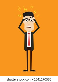 Corporate Business Character - with Worried Face