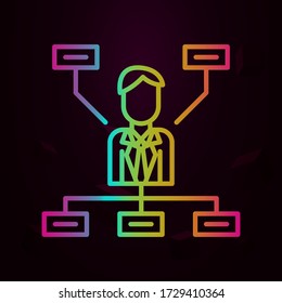 Corporate and business, chart, network, organization, planning team nolan icon. Simple thin line, outline vector of Corporate and business icons for ui and ux, website or mobile application