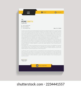 Corporate and Business clean minimalist letterhead design