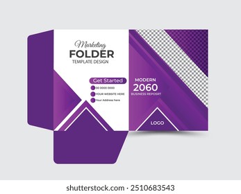 Corporate business and company file folder design or office file folder design template.