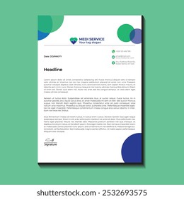 Corporate Business Company Letterhead  Design template with 8.5x11 inches