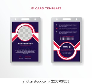 corporate business company minimalist id card design for employees abstract stylist