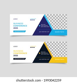 Corporate Business Conference Facebook Cover Social Media Banner Post Template Design. Annual Report, Magazine, Leaflet, Catalog And Advertisement Face Book Cover Template,.eps