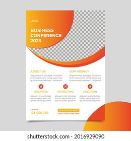 Corporate Business Conference social media Flyer design Template. Conference flyer and invitation banner template design..eps