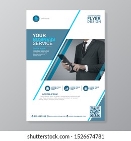 Corporate business cover a4 template and flat icons for a report and brochure design, flyer, banner, leaflets decoration for printing and presentation vector illustration