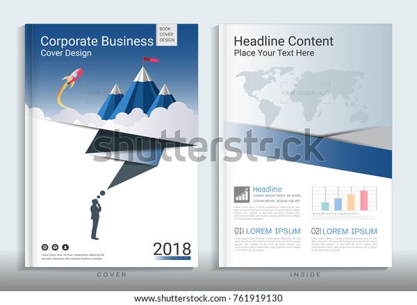 Corporate Business Cover Design Vorlage Mit Infografiken Fur Stock Vektorgrafik Lizenzfrei