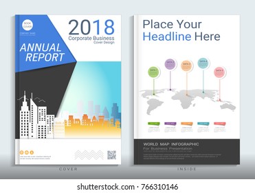 Corporate business cover design with space for photo background, Use for annual report, proposal, brochure, flyer, leaflet, catalog, magazine, booklet, portfolio, poster, Vector template in A4 size.