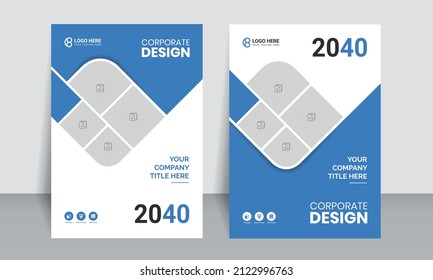 Corporate business cover template, Simple and clean design, Vector with a4 size