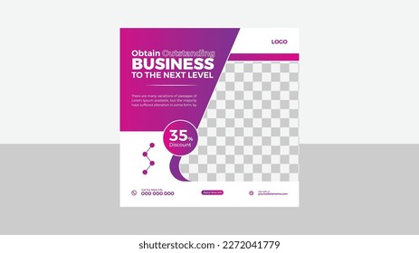 Corporate Business Creative  Social Media Post Design template Design for grow your organization. Social Media Ads Digital Web Banner Design 