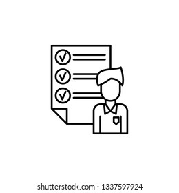 Corporate and business, cv, report, resume, skills icon