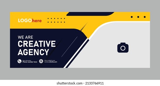 Corporate business digital agency cover banner template design