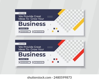 Corporate business digital agency for social media facebook cover banner template.