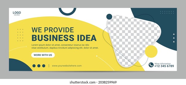 Corporate business digital marketing agency social media cover banner template