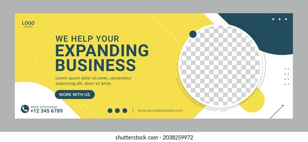 Corporate business digital marketing agency social media cover banner template