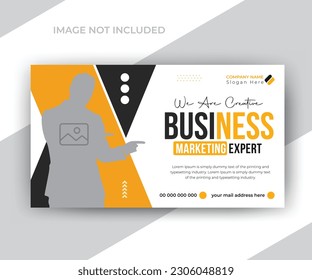 Corporate business digital marketing agency youtube business video thumbnail or web banner template