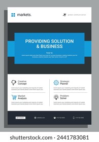 Corporate business digital marketing agency flyer design and brochure cover template