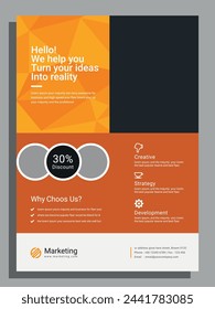 Corporate business digital marketing agency flyer design and brochure cover template