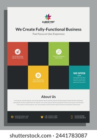 Corporate business digital marketing agency flyer design and brochure cover template