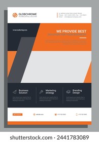 Corporate business digital marketing agency flyer design and brochure cover template