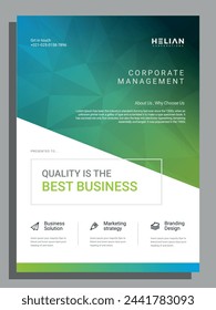 Corporate business digital marketing agency flyer design and brochure cover template